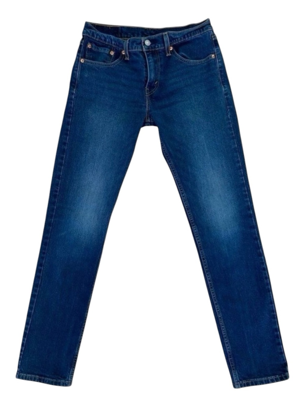 Levis 511 men jeans slim fit blue lightly stretch cotton blend denim size 29